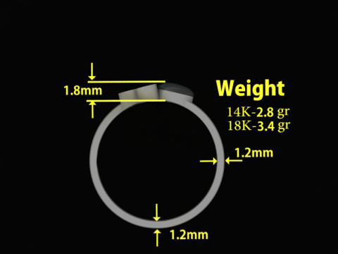 Jewelry engagement ring two hearts Printable STL 3D प्रिंट मॉडल