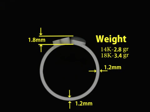 Jewelry engagement ring two hearts Printable STL 3D Print Model