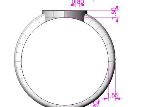 Jewelry engagement ring Heart in heart Printable STL Model do druku 3D