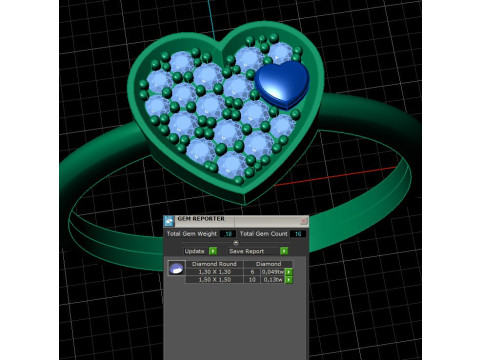 Jewelry engagement ring Heart in heart Printable STL Model do druku 3D