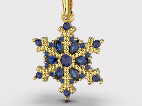 JEWELRY Pendant The Snow Queen Flake- Printable STL 3D Print Model
