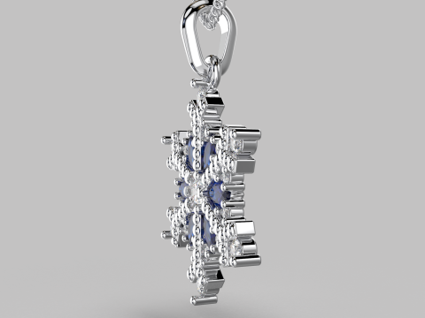 JEWELRY Pendant The Snow Queen Flake- Printable STL Modello di stampa 3D