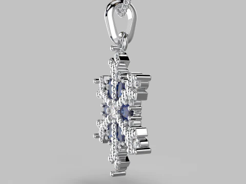 JEWELRY Pendant The Snow Queen Flake- Printable STL 3D Print Model