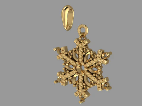 JEWELRY Pendant The Snow Queen Flake- Printable STL 3D Print Model