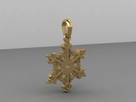 JEWELRY Pendant The Snow Queen Flake- Printable STL 3D Print Model