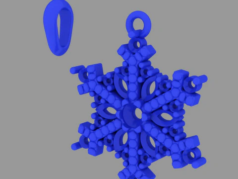 JEWELRY Pendant The Snow Queen Flake- Printable STL 3D Print Model