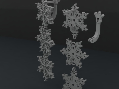 JEWELRY Earring The Snow Queen snowflake- Printable STL 3D Принт Модель