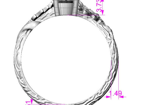 Five Engagement rings- oak leaf branch- printable STL Modèles 3D en vedette