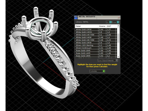 Engagement twisted SOL ring- Stones-1ct-6mm - printable STL Modelo de Impressão 3D