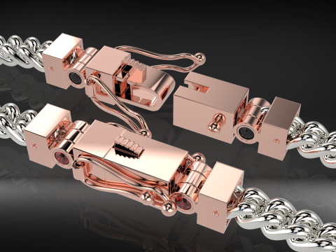 Jewelry box clasp lock for bracelet or chain Printable STL 3D Print Model