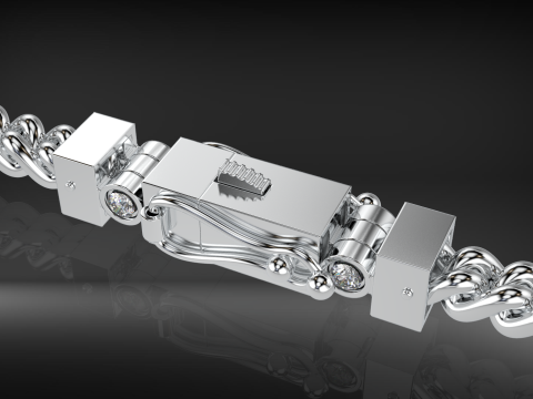 Jewelry box clasp lock for bracelet or chain Printable STL 3D Print Model