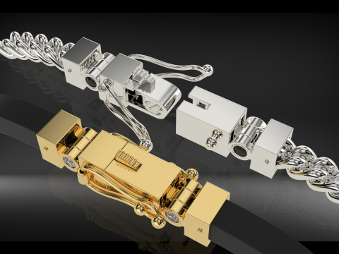 Jewelry box clasp lock for bracelet or chain Printable STL 3D Print Model