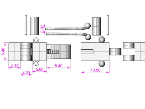 Jewelry box clasp lock for bracelet or chain Printable STL 3D Print Model