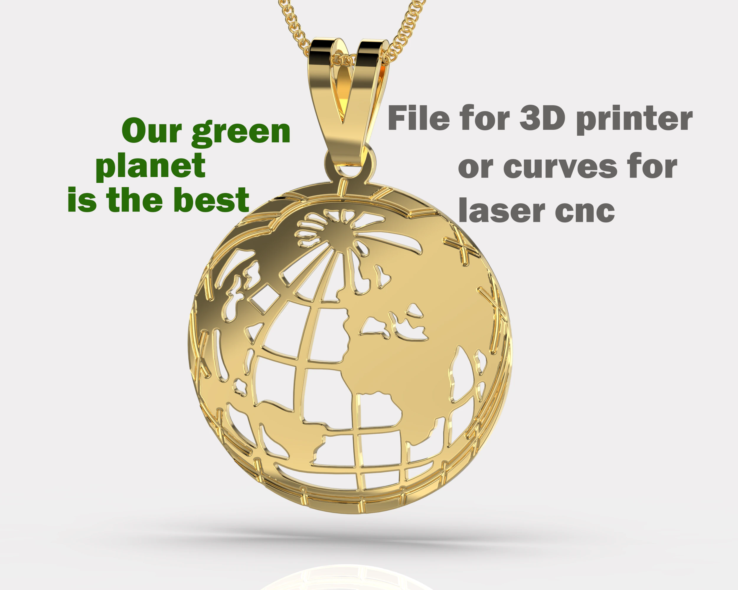Jewelry pendant Planet Earth 28mm-Printable STL 3D Print Model .c4d .max .obj .3ds .fbx .stl .blend 