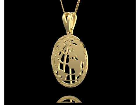 Jewelry pendant Planet Earth 28mm-Printable STL 3D Принт Модель