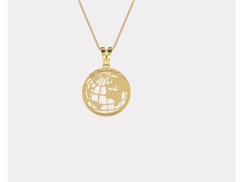 Jewelry pendant Planet Earth 28mm-Printable STL 3D Принт Модель