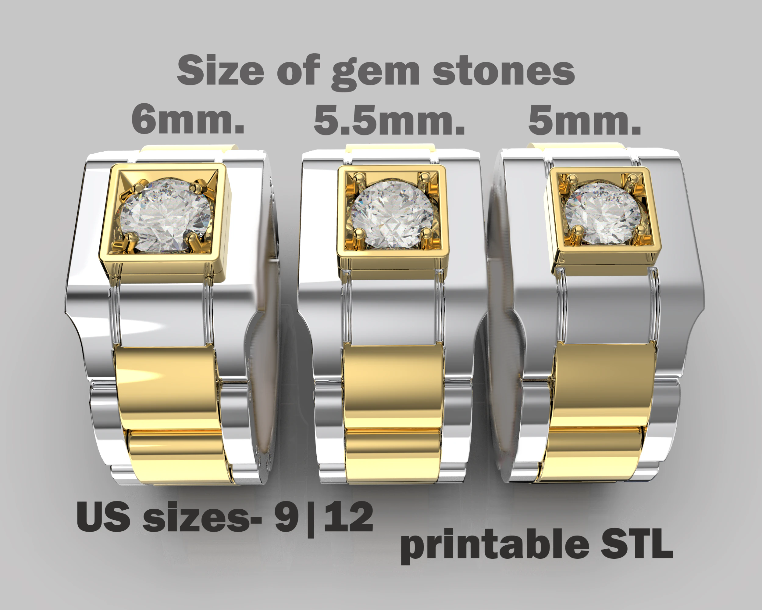 Signet ring links 3D file ready to print 3D Print Model .c4d .max .obj .3ds .fbx .stl .blend 