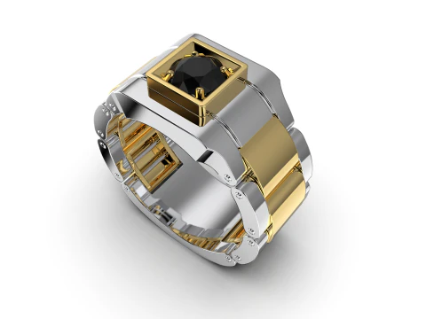 Signet ring links 3D file ready to print 3D Print Model