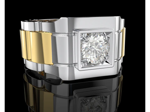 Signet ring links 3D file ready to print 3D Print Model