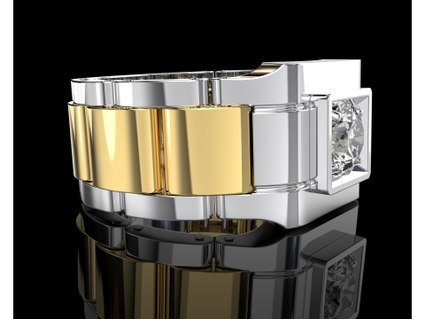 Signet ring links 3D file ready to print 3D Baskı Modeli