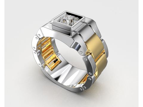 Signet ring links 3D file ready to print 3D Baskı Modeli