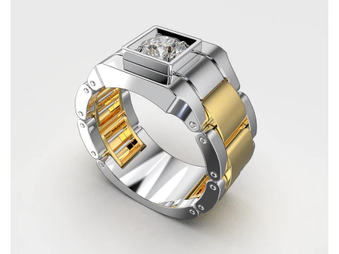 Signet ring links 3D file ready to print 3D Print Model