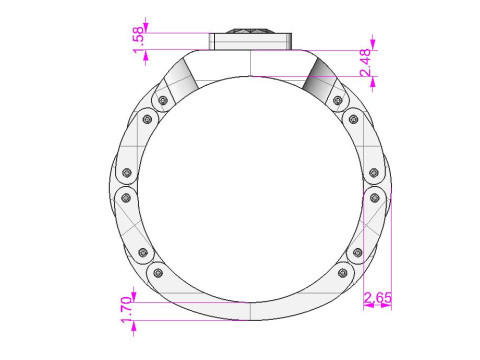 Signet ring links 3D file ready to print 3D Baskı Modeli