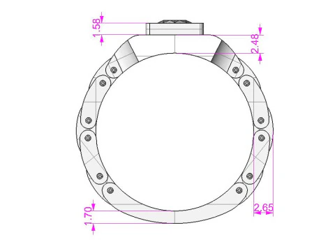 Signet ring links 3D file ready to print 3D Print Model