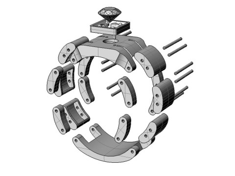 Signet ring links 3D file ready to print 3D Baskı Modeli