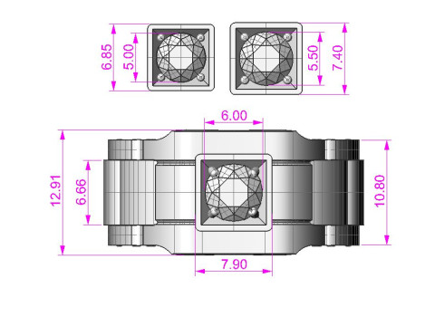 Signet ring links 3D file ready to print 3D Baskı Modeli