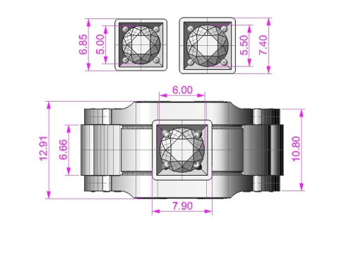 Signet ring links 3D file ready to print 3D Print Model