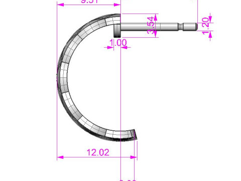 Jewelry fashion earring - Printable file STL 3Dプリントモデル