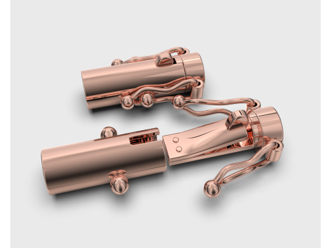 Jewelry CYLINDER CLASP 6mm STL ready for Print 3D 打印模型