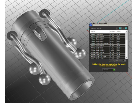 Jewelry CYLINDER CLASP 6mm STL ready for Print 3D 打印模型