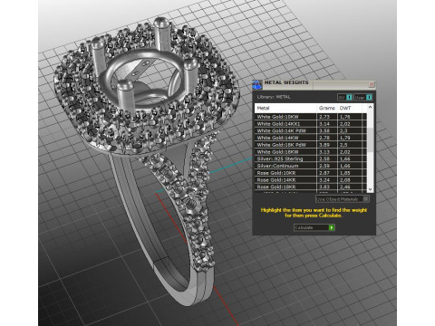 Engagement HALO ring- Diamond-1ct -STL for 3d printing Modèles 3D en vedette
