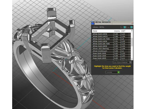 エンゲージメント ヴィンテージ SOLITAIRE リング- ストーン エメラルド シェイプ-8x6mm - 印刷可能 STL 3Dプリントモデル