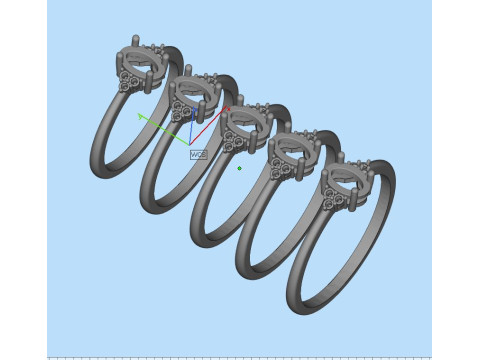 Engagement classic ring with oval 6x4 -STL for 3d printing 3D-Druckmodell