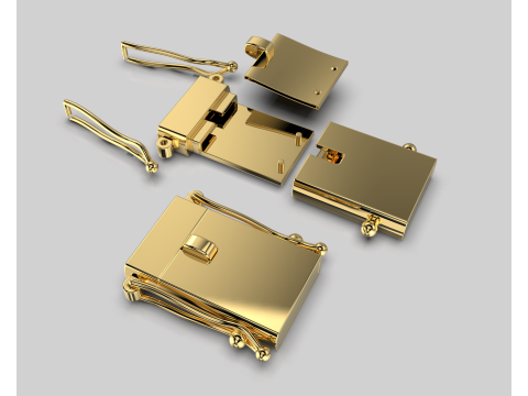 Jewelry CLASP Lock for chain or bracelet 12mm STL ready for Print Model do druku 3D