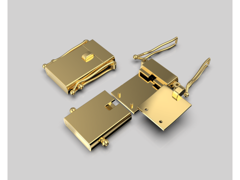 Jewelry CLASP Lock for chain or bracelet 12mm STL ready for Print Model do druku 3D