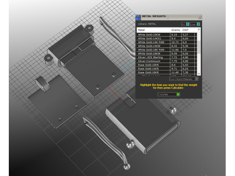 Jewelry CLASP Lock for chain or bracelet 12mm STL ready for Print Model do druku 3D