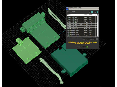 Jewelry CLASP Lock for chain or bracelet 12mm STL ready for Print Model do druku 3D