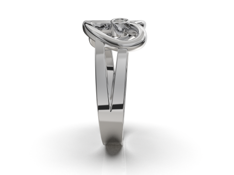 Ring love hearts together -STL for 3d printing 3D Принт Модель