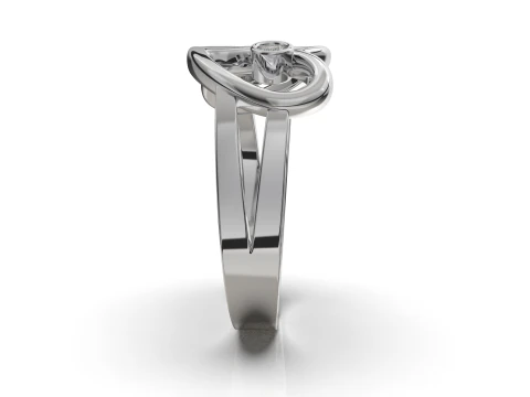 Ring love hearts together -STL for 3d printing 3D Print Model