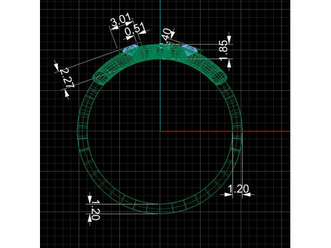 Ring love hearts together -STL for 3d printing 3D Print Model