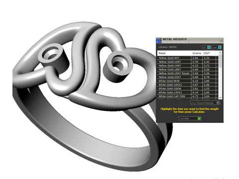Ring love hearts together -STL for 3d printing 3D Print Model