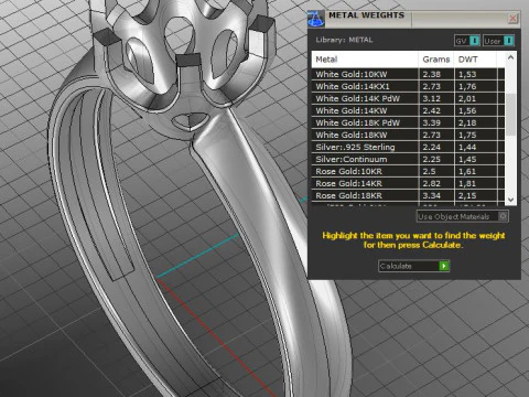 PRINTABLE WOMANS SOLITAIRE RING stone 1ct 3D Print Model