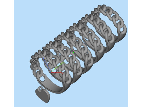 Jewelry chain link ring and heart - printable STL 3Dプリントモデル
