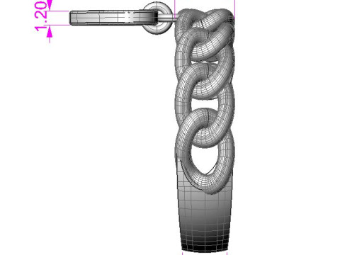 Jewelry chain link ring and heart - printable STL 3Dプリントモデル
