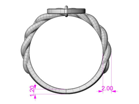 Jewelry chain link ring and heart - printable STL 3Dプリントモデル