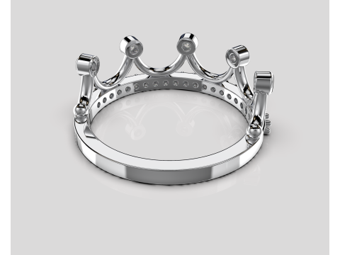 Crown ring- STL for 3d printing 3D 프린트 모델